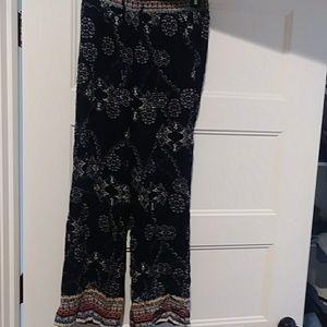 Bohemian print, drawstring pants